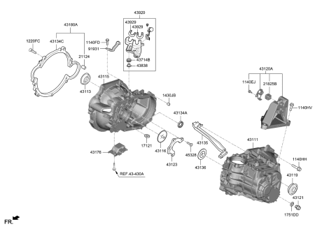 2021 Kia Soul Plate Assembly-INTERMEDI Diagram for 431803D000