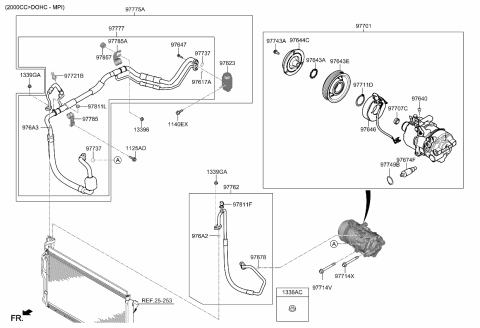 2021 Kia Soul PULLEY Assembly-A/CON Co Diagram for 97643H2100