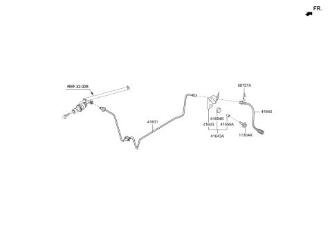 2020 Kia Soul Clutch Hose Diagram for 41640K0200