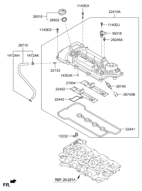 2020 Kia Soul Rocker Cover Diagram 1