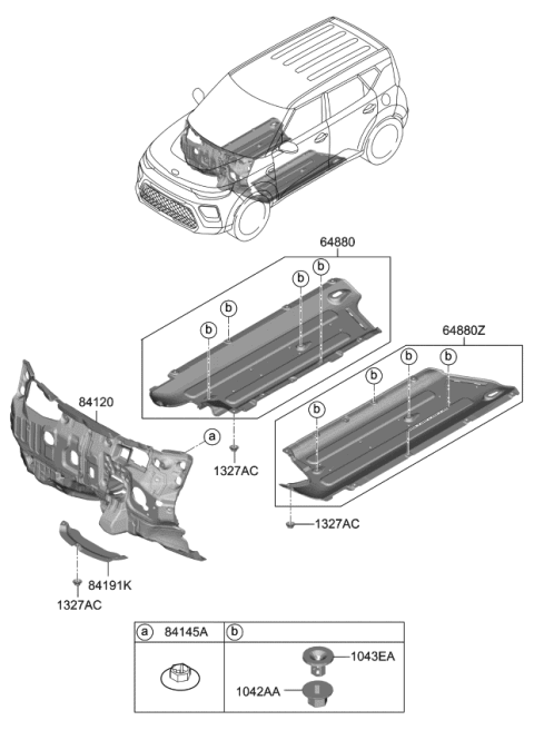 2021 Kia Soul Pad Assembly-Isolation D Diagram for 84120K0020