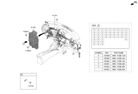 2021 Kia Soul Wiring Assembly-Main Diagram for 91105K0680