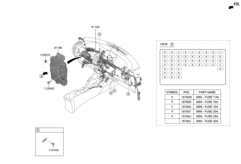 2021 Kia Soul JUNCTION BOX ASSY-I Diagram for 91950K0072