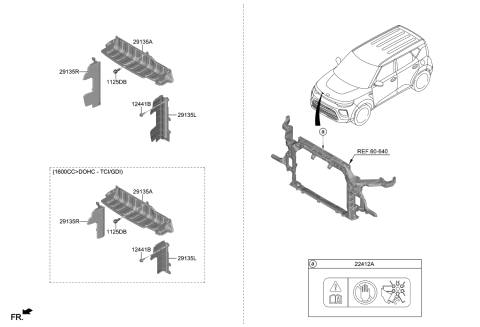 2022 Kia Soul Guard-Air,RH Diagram for 29135K0000