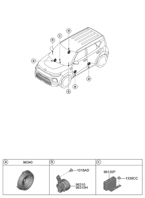 2020 Kia Soul Unit Assembly-Mood Lamp Diagram for 96385K0000