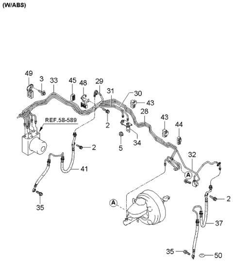 2004 Kia Spectra Brake Fluid Line Diagram 2