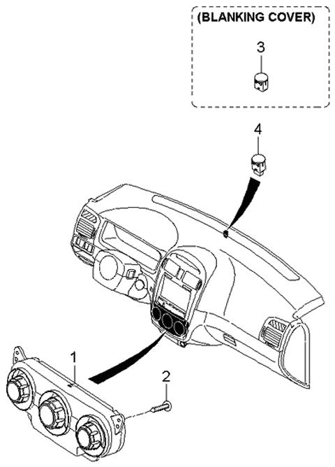 2006 Kia Spectra Control Assembly-Heater Diagram for 972502F050