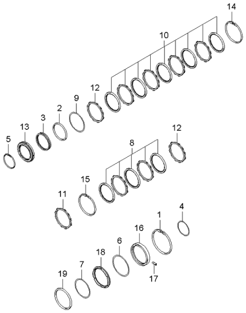 2006 Kia Spectra Piston-Low & Reverse Diagram for 4565439003
