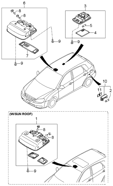 2006 Kia Spectra Room Lamp Diagram