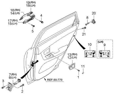 2005 Kia Spectra Rear Door Locking Diagram