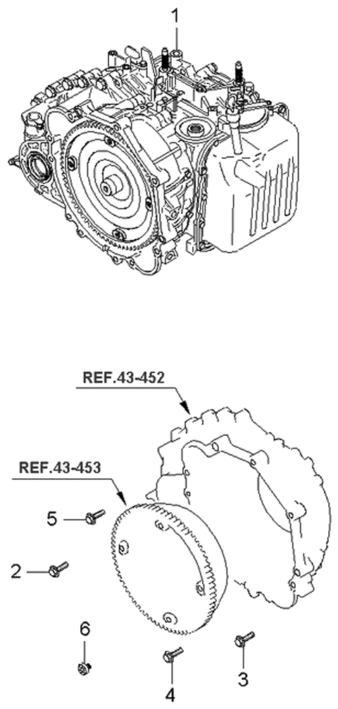 2004 Kia Spectra Transaxle Assy-Auto Diagram