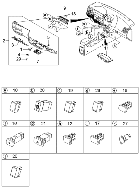 2005 Kia Spectra Switch Diagram 1