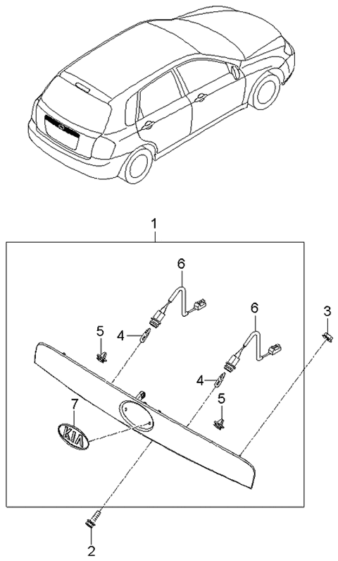 2005 Kia Spectra License Lamp Diagram