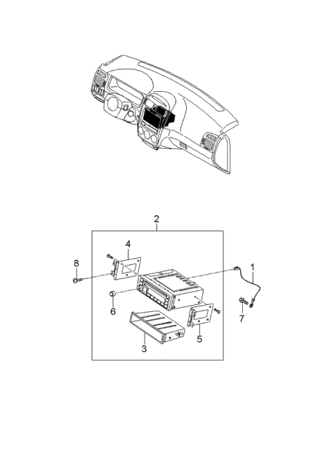 2005 Kia Spectra Audio Assembly-RCD Diagram for 961502F150