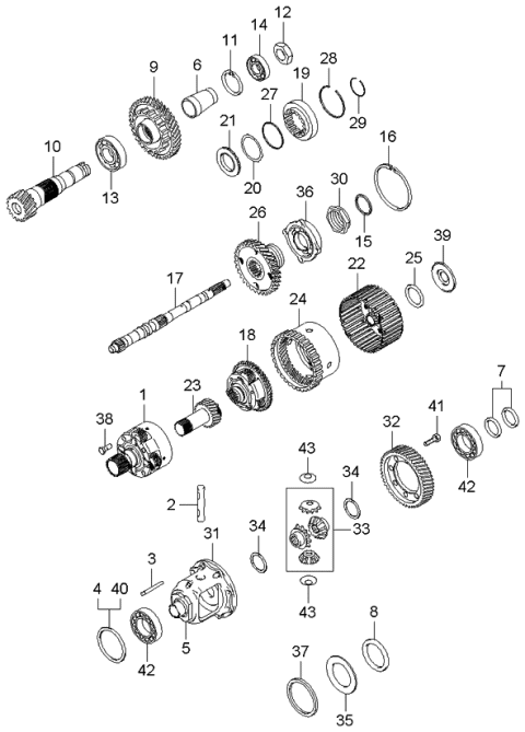 2006 Kia Spectra Transaxle Gear-Auto Diagram 1