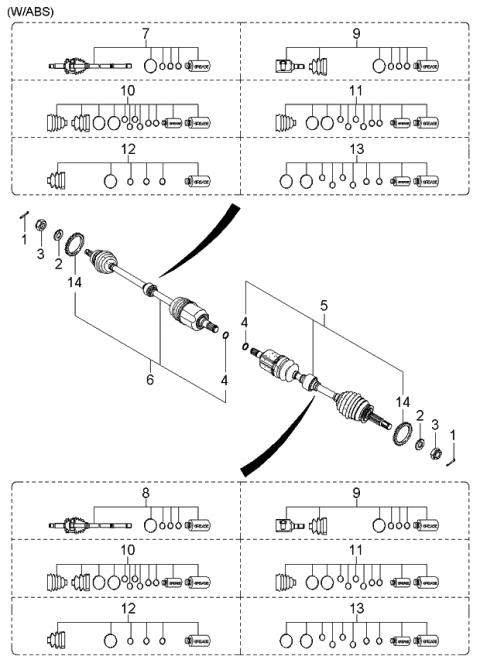 2004 Kia Spectra Boot Set-In Joint Diagram for 495952F000