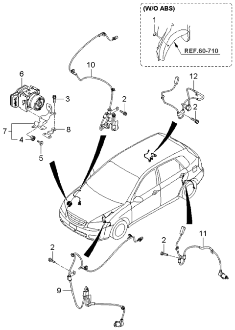 2006 Kia Spectra Screw-Damper Diagram for 589144A050