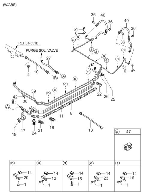 2004 Kia Spectra Brake Fluid Line Diagram 4