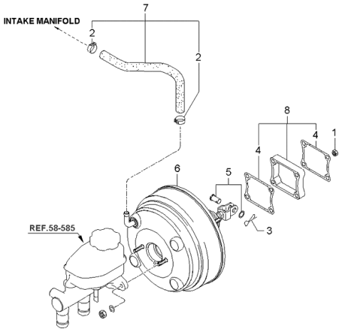 2004 Kia Spectra Power Brake Booster Diagram