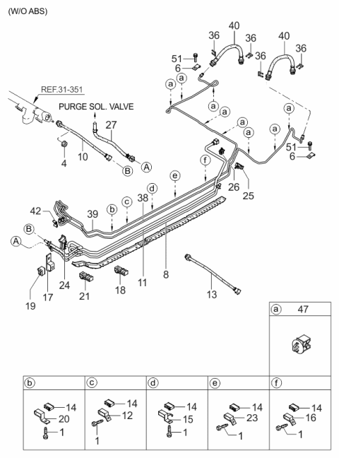 2006 Kia Spectra Brake Fluid Line Diagram 3