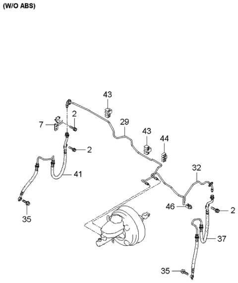 2004 Kia Spectra Brake Fluid Line Diagram 1