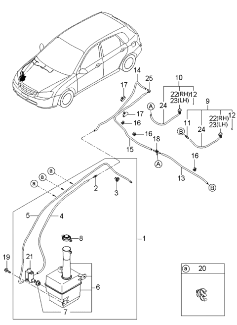 2006 Kia Spectra Windshield Washer Diagram