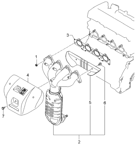 2004 Kia Spectra Exhaust Manifold Diagram