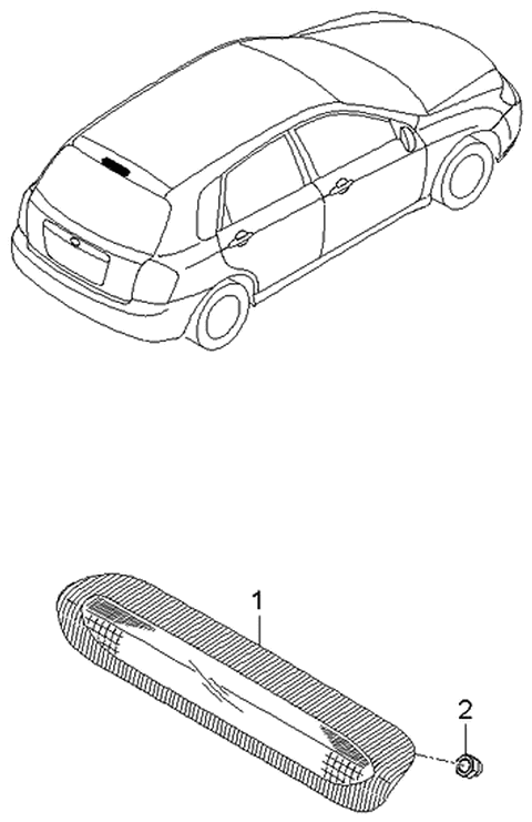 2004 Kia Spectra High Mounted Stop Lamp Diagram