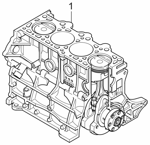 2005 Kia Spectra Short Engine Assy Diagram