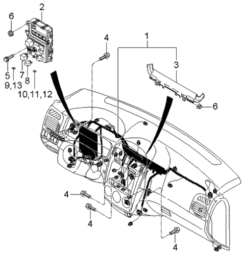 2005 Kia Spectra Main Wiring Diagram