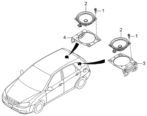 2005 Kia Spectra Speaker Diagram