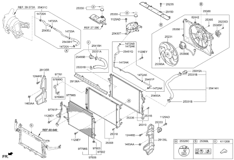 2018 Kia Niro Hose & Clamp Assembly Diagram for 25450G2000