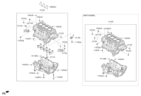 2017 Kia Niro Cylinder Block Diagram