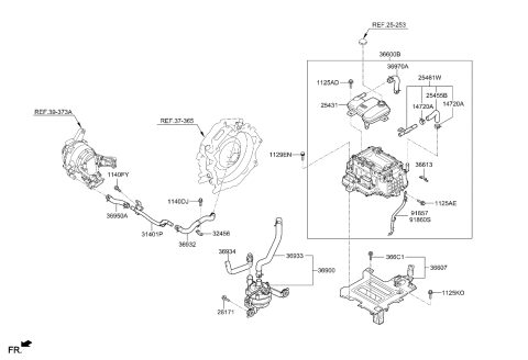 2019 Kia Niro Pipe Assembly-Water Diagram for 25443G2600