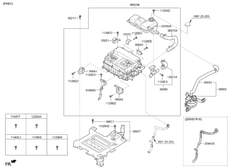 2019 Kia Niro Pac K Diagram for 366A12B005