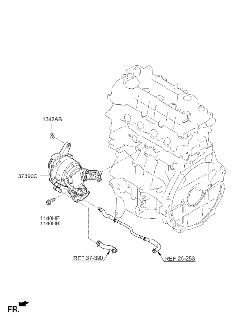 2018 Kia Niro Bolt Diagram for 1140410306B