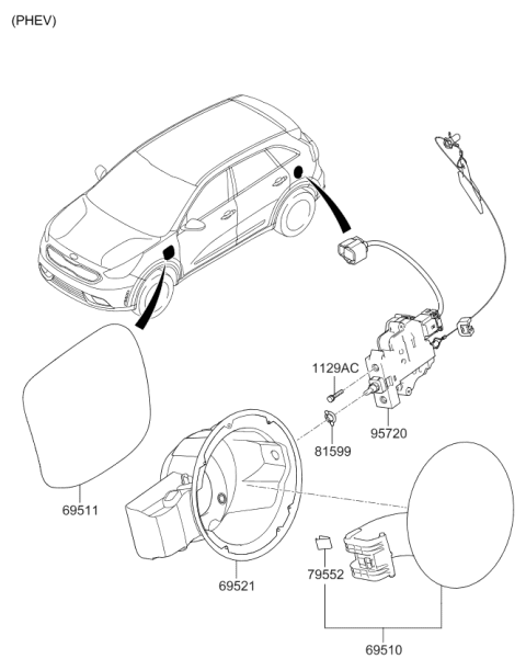 2018 Kia Niro Fuel Filler Door Diagram 2