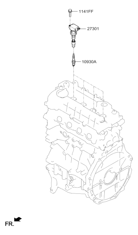 2017 Kia Niro Spark Plug & Cable Diagram