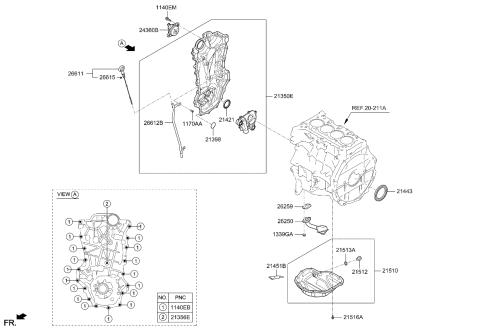 2019 Kia Niro Bolt-Flange Diagram for 2135603000