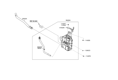 2019 Kia Niro Onboard Charger Assembly Diagram for 364002B015