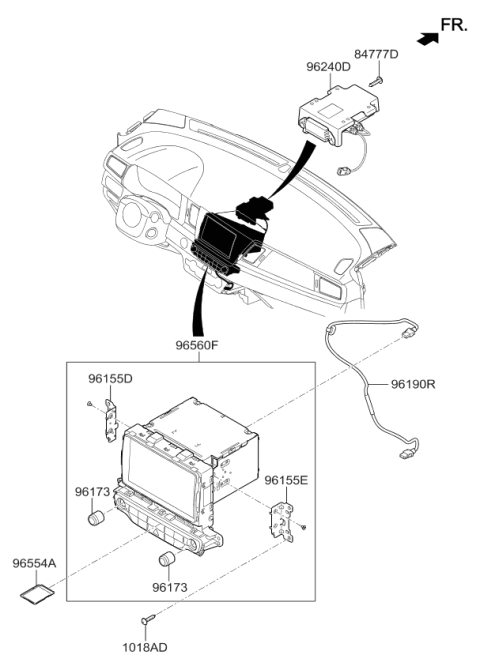 2017 Kia Niro External Memory-Map Diagram for 96554G5020