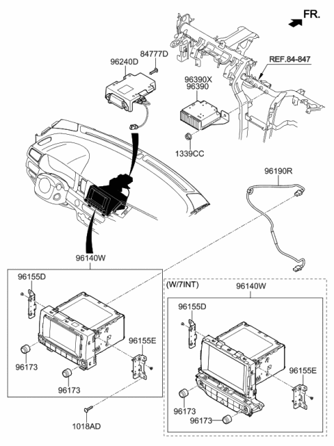 2017 Kia Niro Audio Assembly Diagram for 96160G5310