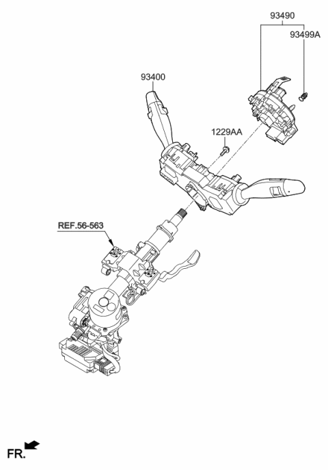 2017 Kia Niro Switch Assembly-Multifunction Diagram for 93401G5750