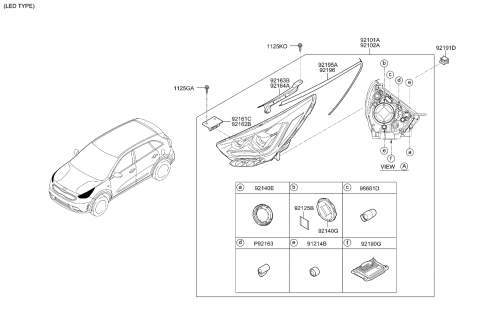 2019 Kia Niro Head Lamp Diagram 3