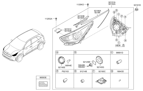 2019 Kia Niro Head Lamp Diagram 1