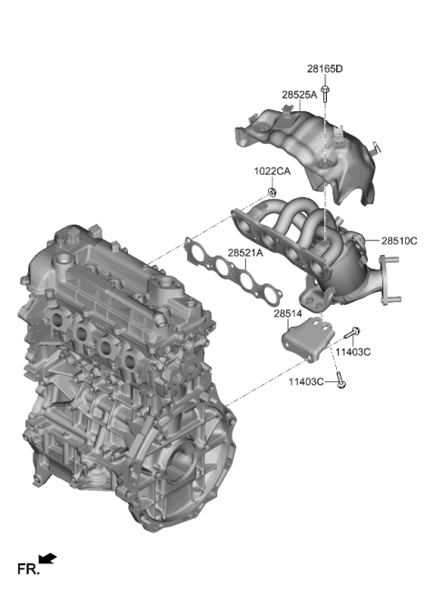 2019 Kia Niro Protector-Heat Diagram for 2852503HA0