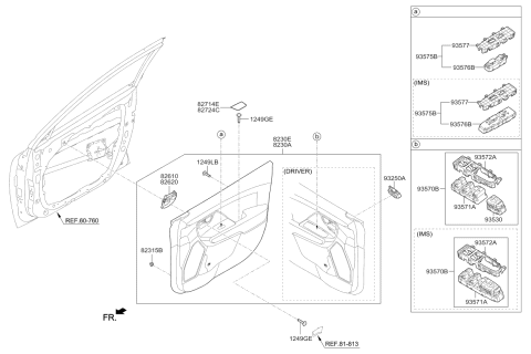 2018 Kia Niro Cap-Front Door Pull Diagram for 82724G5000WK