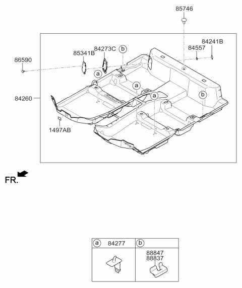 2018 Kia Niro Covering-Floor Diagram