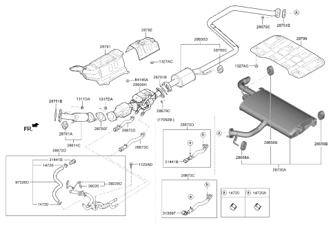 2018 Kia Niro Hose & Tube Assembly-EHR Diagram for 28672G5100