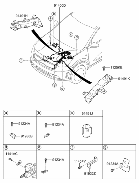 2019 Kia Niro Pac K Diagram for 91400G5021